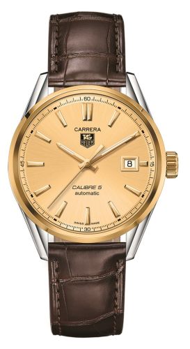 TAG Heuer Carrera Calibre 5 39 Stainless Steel / Yellow Gold / Champagne / Alligator